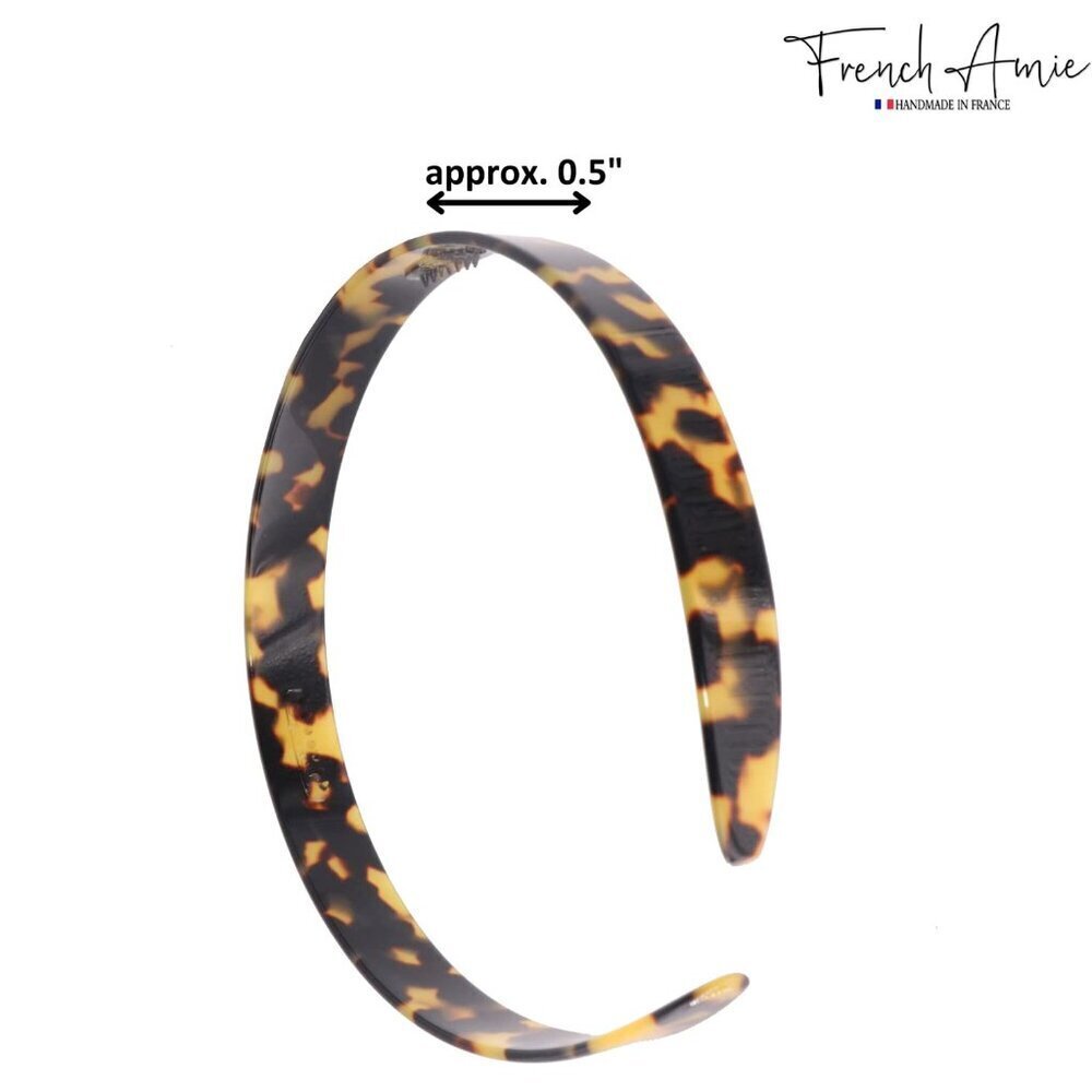 Wide Celluloid French Headband Women Hair Accessory Non Slip Flexible Stylish - Picture 5 of 8